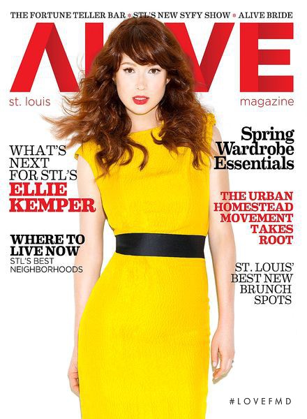 Ellie Kemper featured on the Alive cover from April 2013