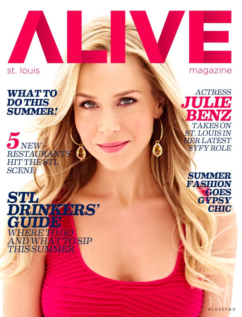 Julie Benz featured on the Alive cover from May 2013