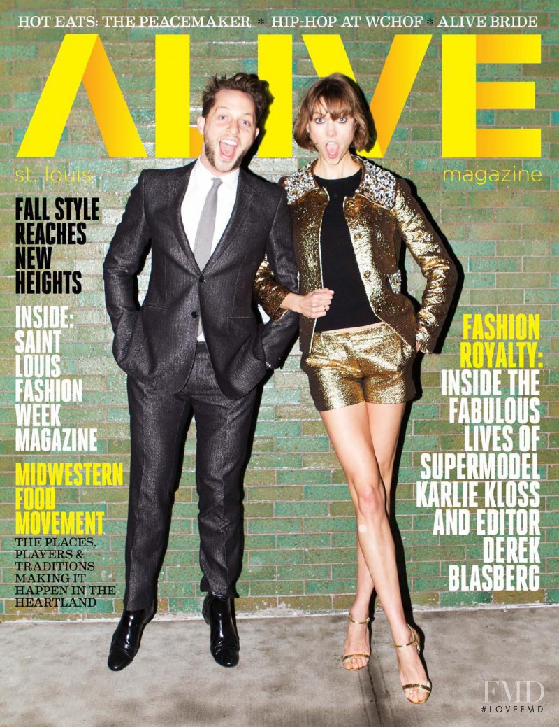 Karlie Kloss featured on the Alive cover from October 2014
