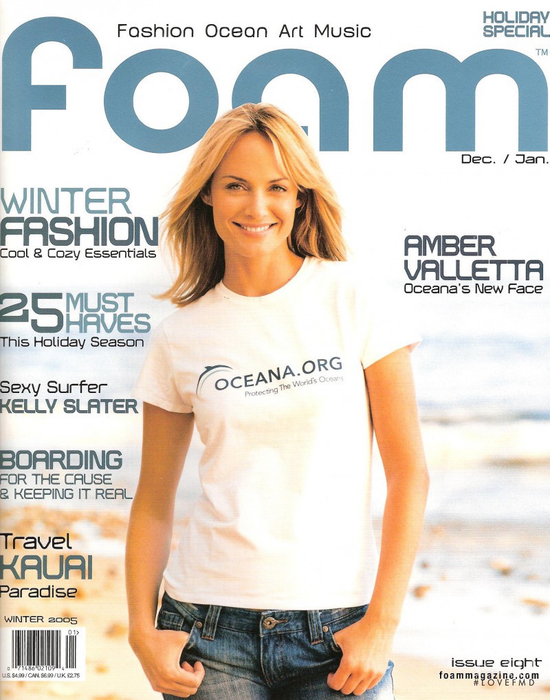 Amber Valletta featured on the Foam cover from December 2005