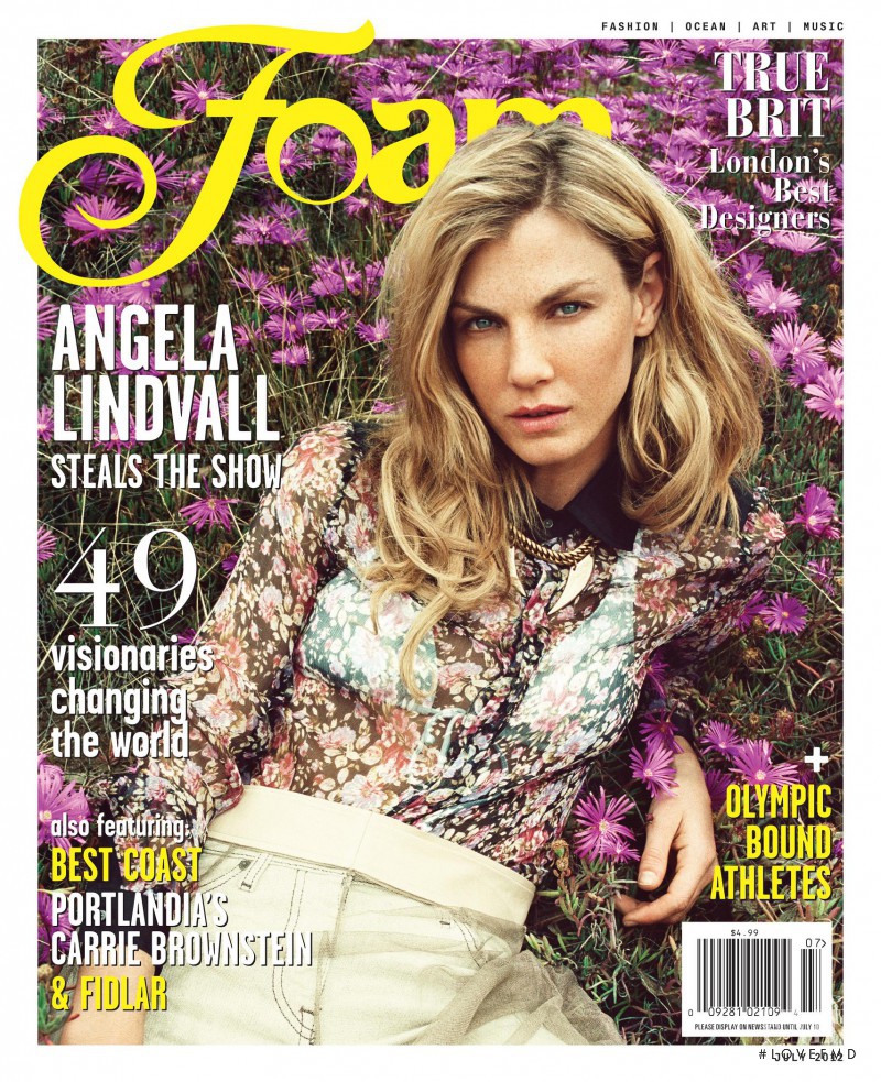 Angela Lindvall featured on the Foam cover from July 2012
