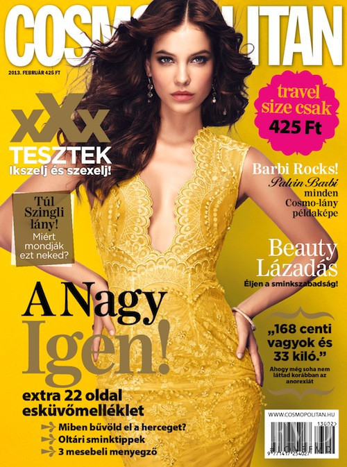 Barbara Palvin featured on the Cosmopolitan Hungary cover from February 2013