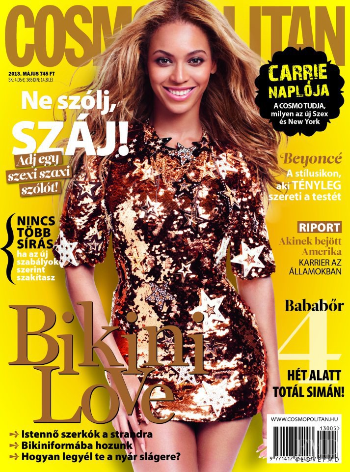 Beyoncé Knowles featured on the Cosmopolitan Hungary cover from May 2013
