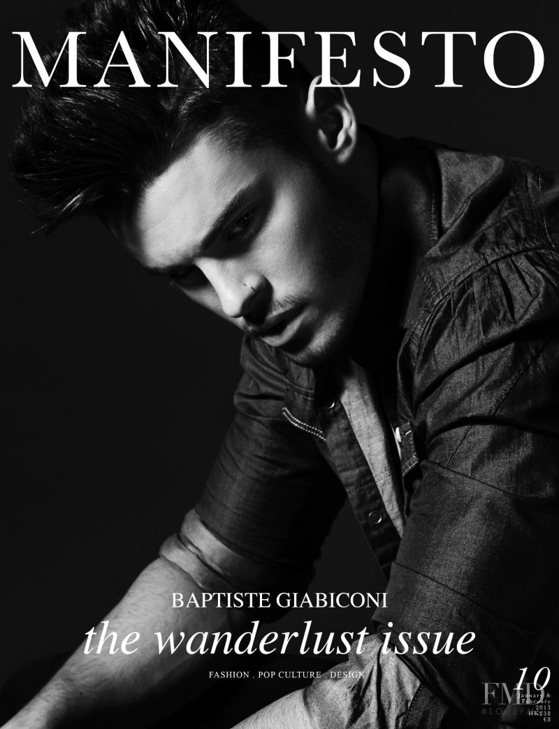 Baptiste Giabiconi featured on the Manifesto Asia cover from January 2013