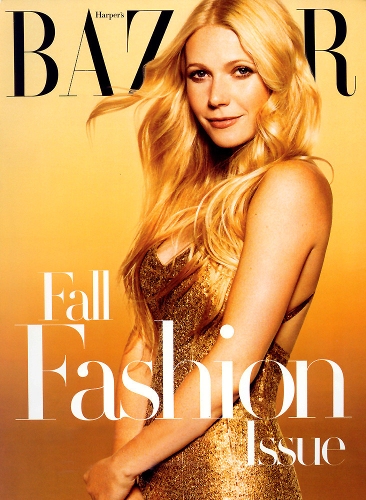 Gwyneth Paltrow featured on the Harper\'s Bazaar USA cover from September 2006