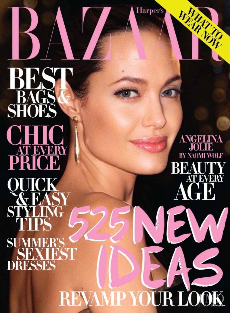 Angelina Jolie featured on the Harper\'s Bazaar USA cover from July 2009