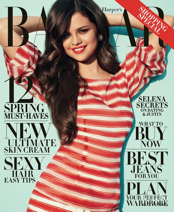 Selena Gomez featured on the Harper\'s Bazaar USA cover from April 2013