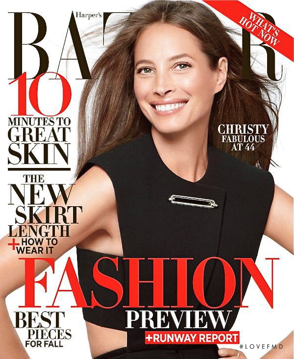 Christy Turlington featured on the Harper\'s Bazaar USA cover from June 2013