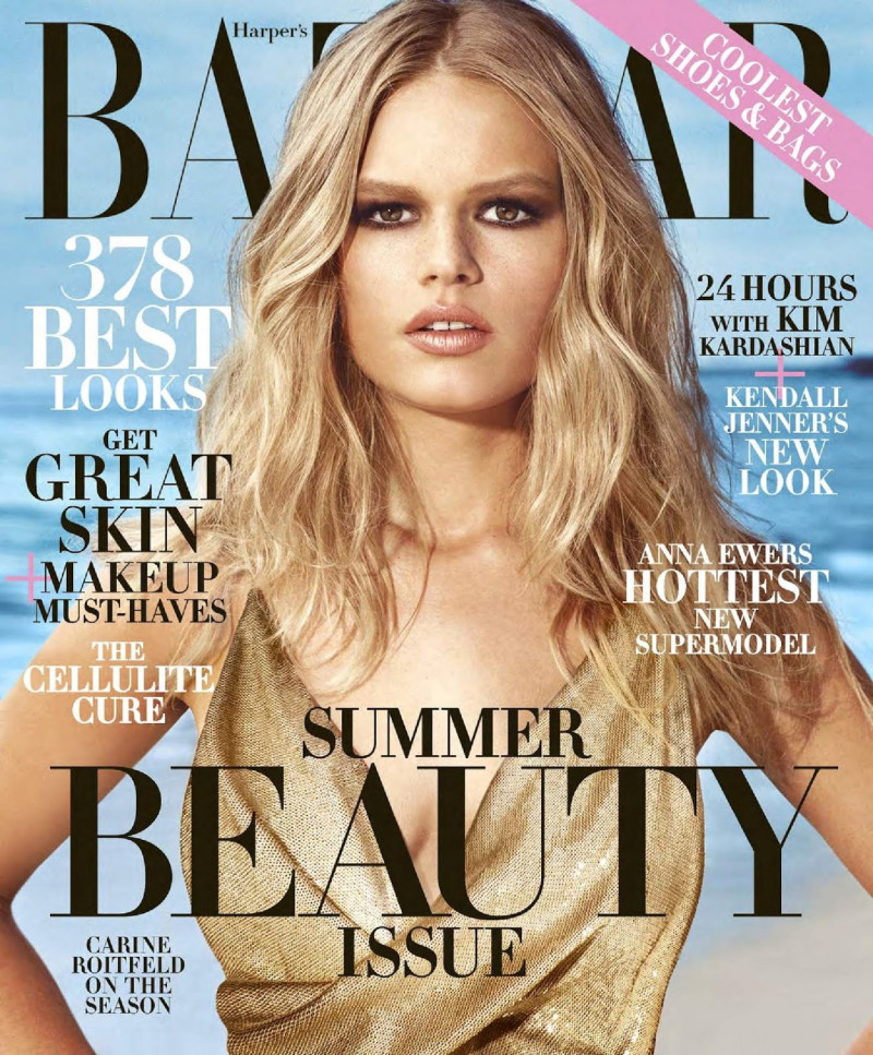 Anna Ewers featured on the Harper\'s Bazaar USA cover from May 2015