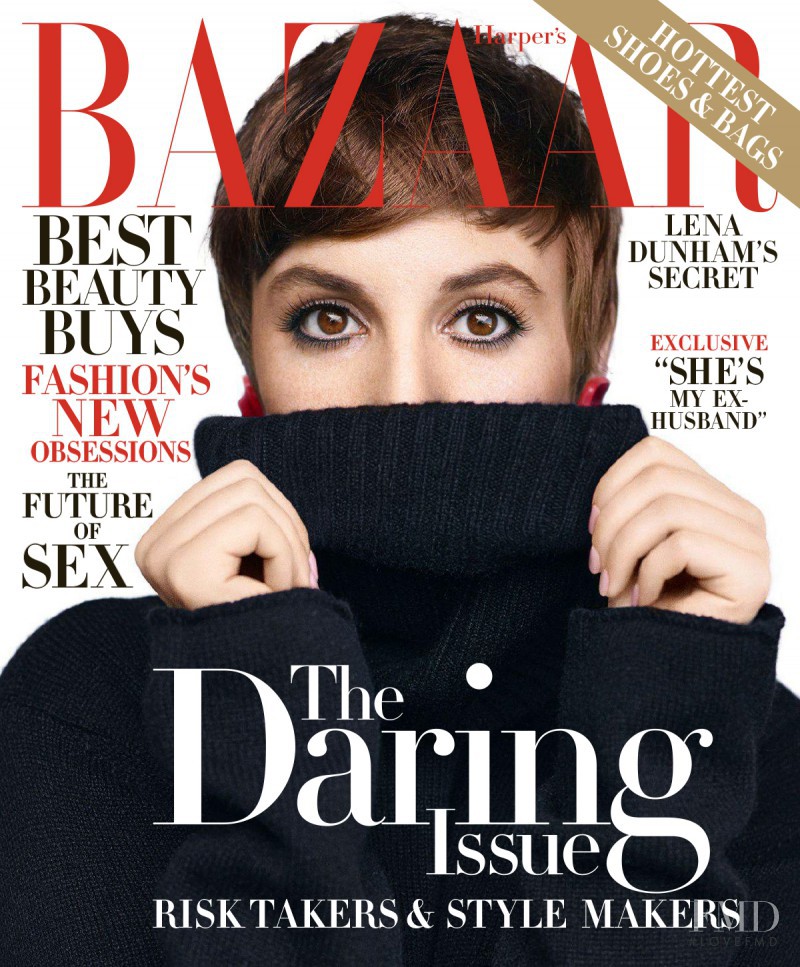 Lena Dunham featured on the Harper\'s Bazaar USA cover from November 2015
