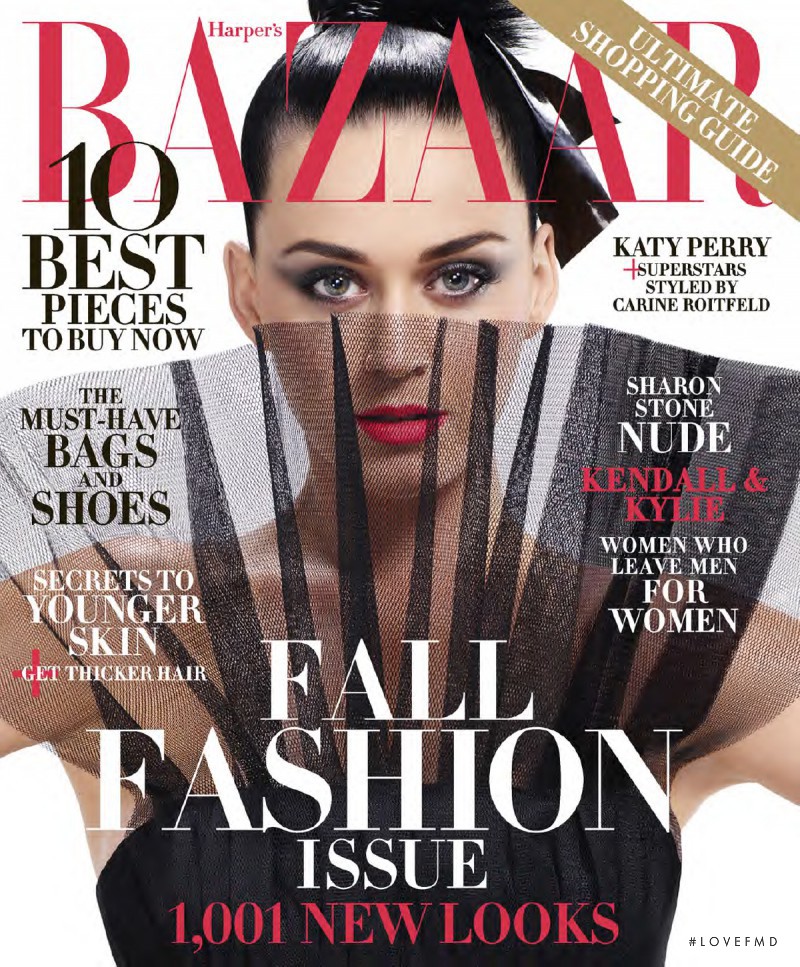 Katy Perry featured on the Harper\'s Bazaar USA cover from September 2015