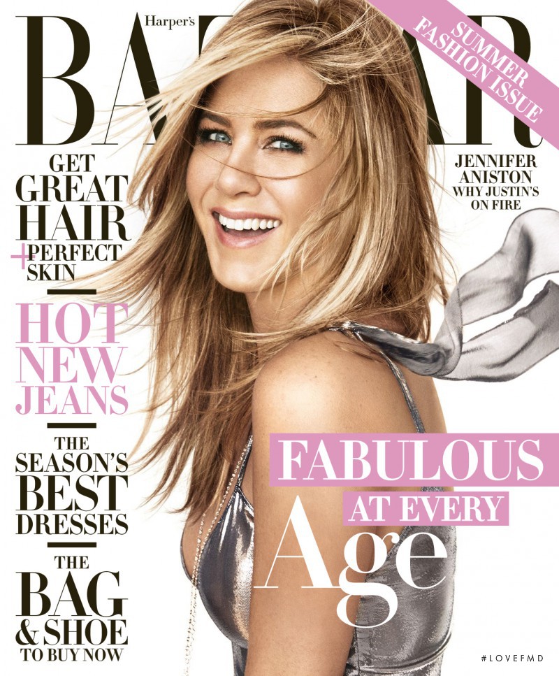 Jennifer Aniston
 featured on the Harper\'s Bazaar USA cover from April 2016