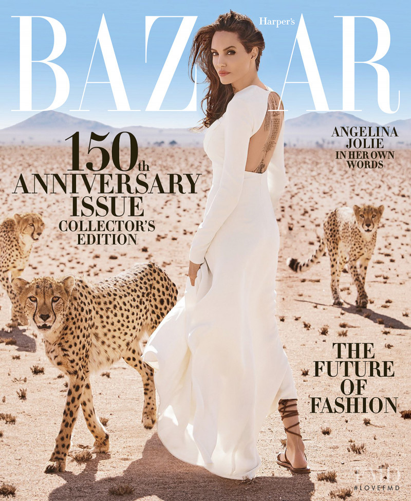 Angelina Jolie featured on the Harper\'s Bazaar USA cover from November 2017