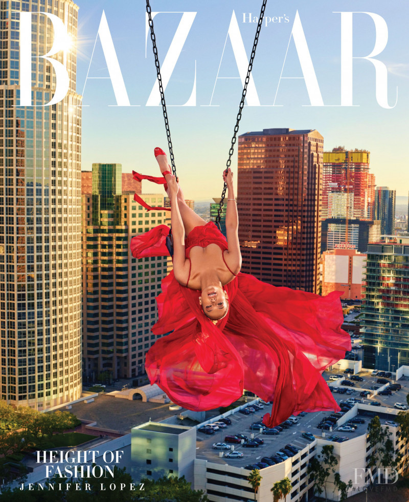 Jennifer Lopez  featured on the Harper\'s Bazaar USA cover from April 2018