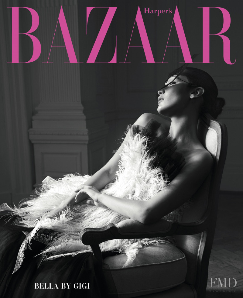 Bella Hadid featured on the Harper\'s Bazaar USA cover from June 2018