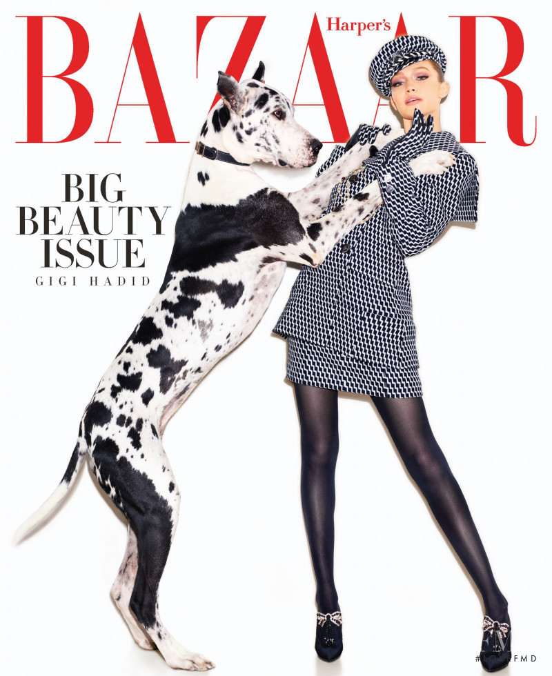Gigi Hadid featured on the Harper\'s Bazaar USA cover from May 2018