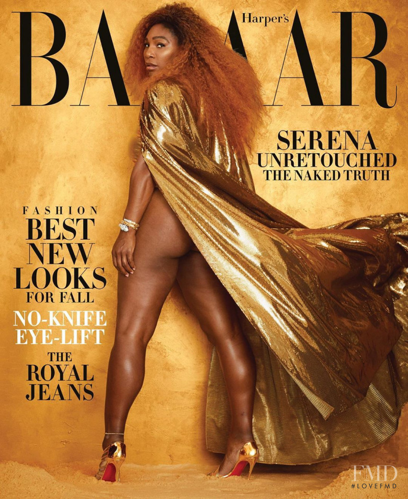 Serena Williams featured on the Harper\'s Bazaar USA cover from August 2019