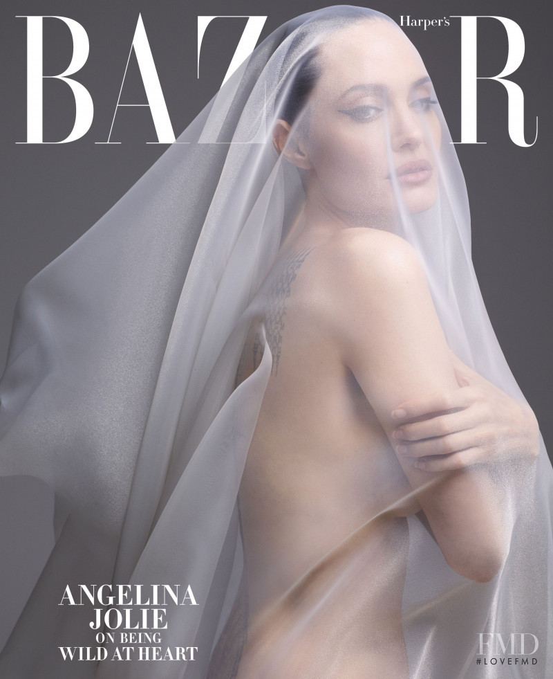 Angelina Jolie featured on the Harper\'s Bazaar USA cover from December 2019