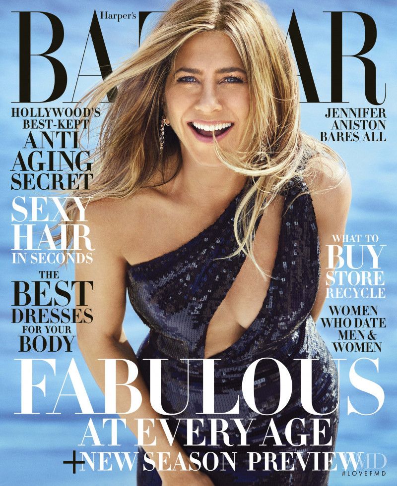 Jennifer Aniston featured on the Harper\'s Bazaar USA cover from June 2019