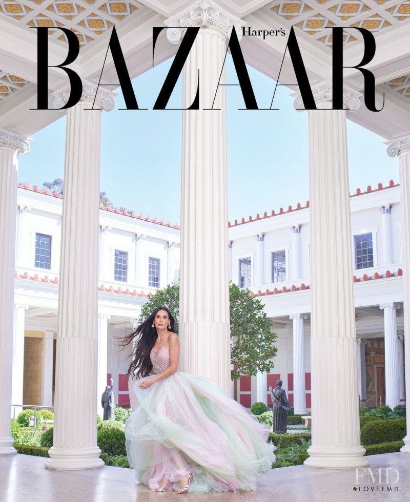 Demi Moore featured on the Harper\'s Bazaar USA cover from October 2019