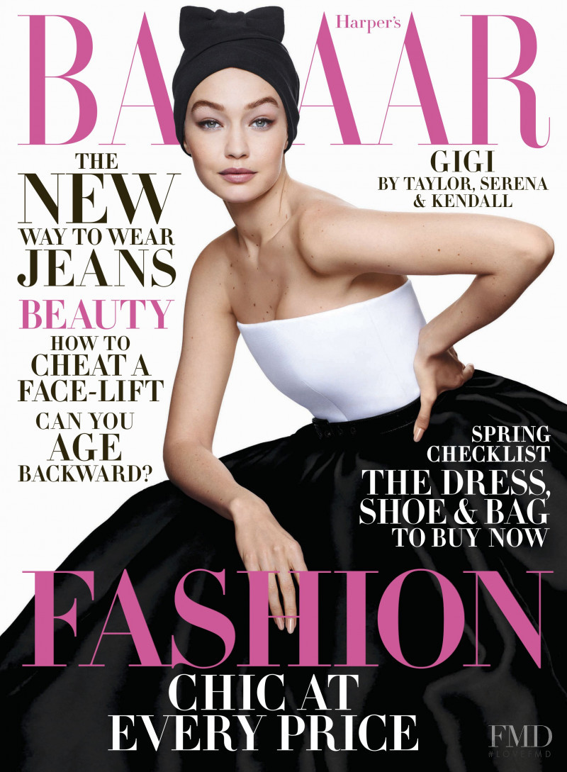 Gigi Hadid featured on the Harper\'s Bazaar USA cover from April 2020