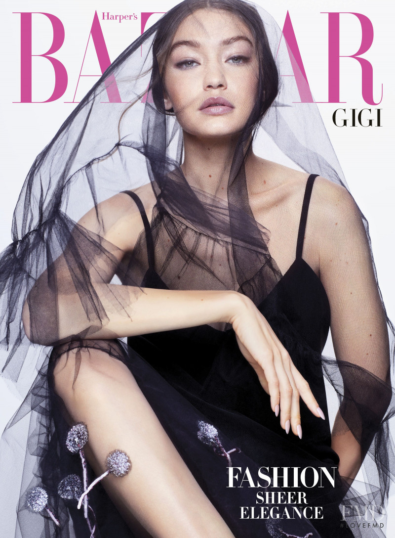 Gigi Hadid featured on the Harper\'s Bazaar USA cover from April 2020