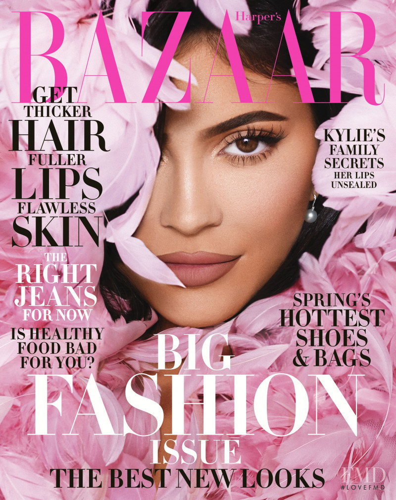 Kylie Jenner featured on the Harper\'s Bazaar USA cover from March 2020