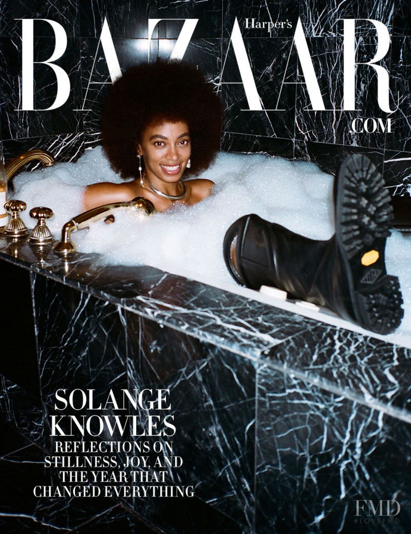 Solange Knowles featured on the Harper\'s Bazaar USA cover from October 2020