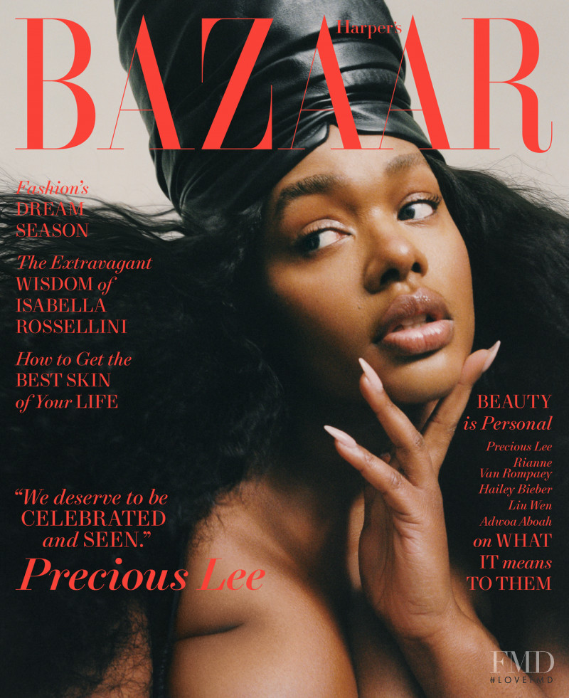 Precious Lee featured on the Harper\'s Bazaar USA cover from May 2021