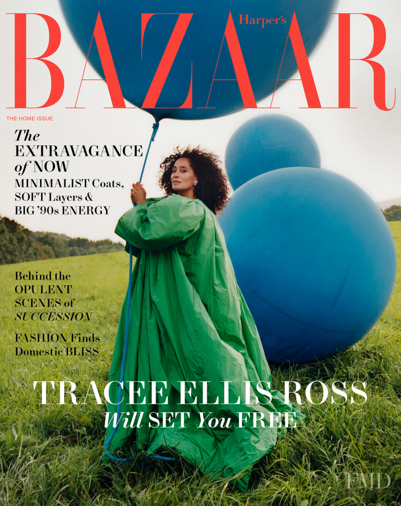 Tracee Ellis Ross featured on the Harper\'s Bazaar USA cover from November 2021