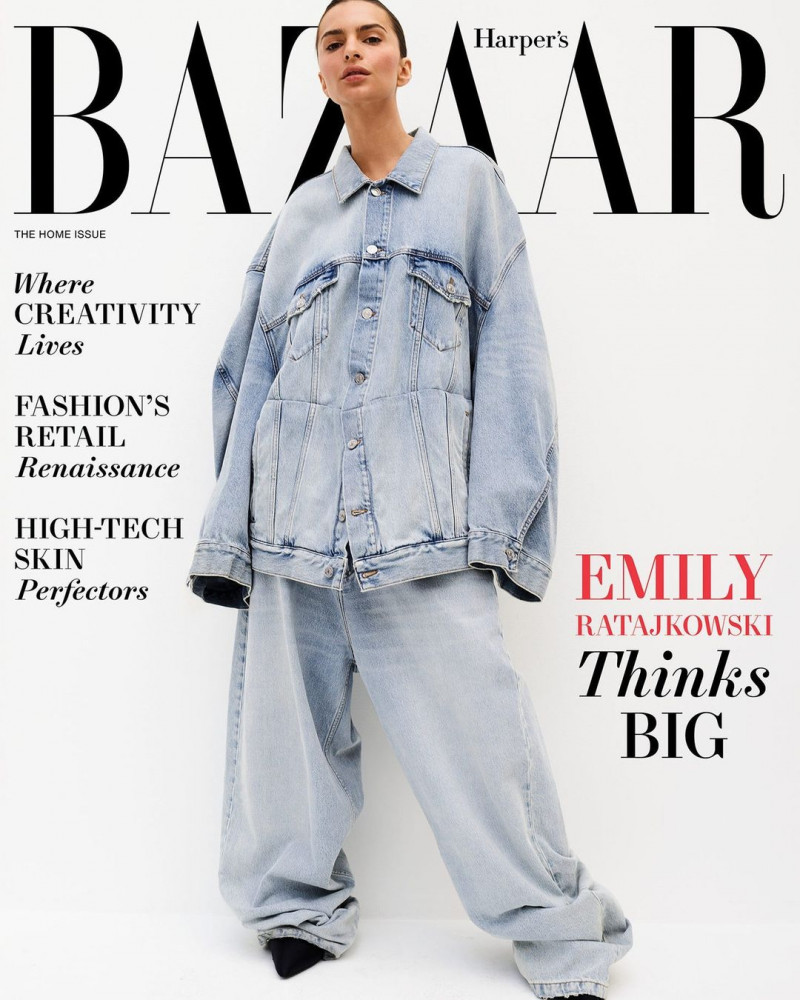 Emily Ratajkowski featured on the Harper\'s Bazaar USA cover from November 2022