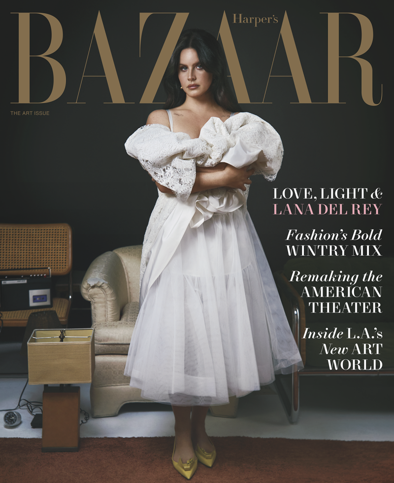 Lana Del Rey featured on the Harper\'s Bazaar USA cover from December 2023