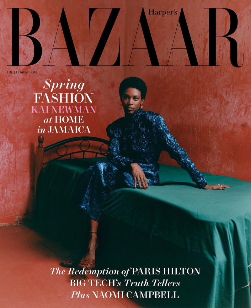 Kai Newman featured on the Harper\'s Bazaar USA cover from March 2023