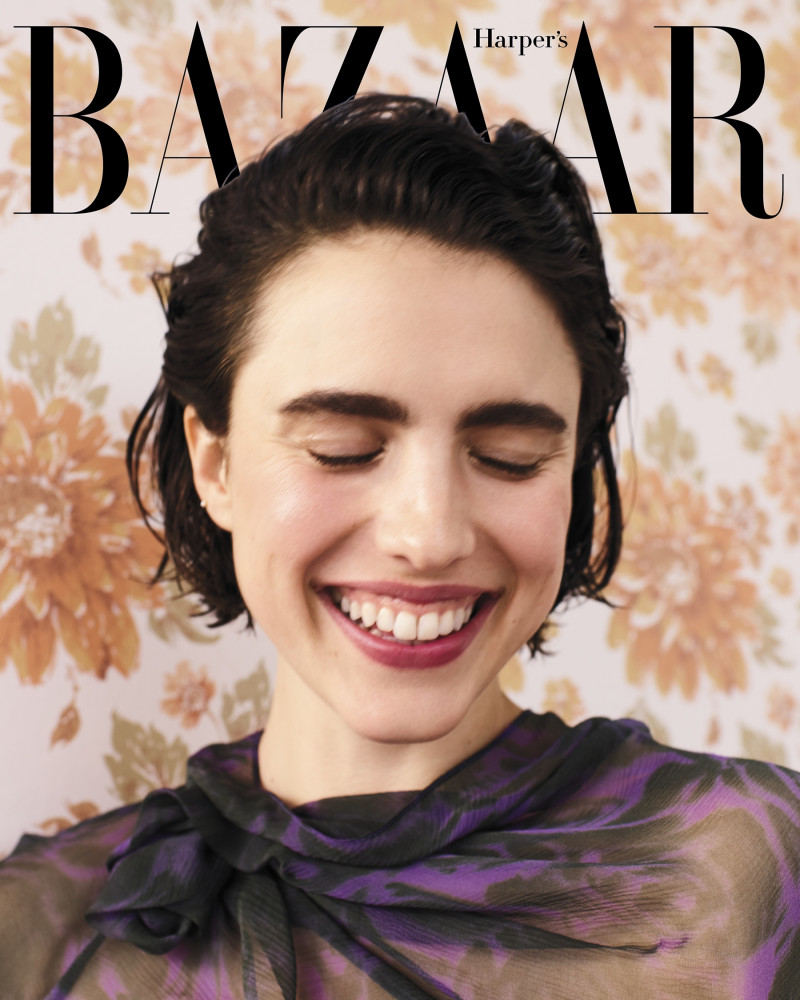 Margaret Qualley featured on the Harper\'s Bazaar USA cover from October 2023