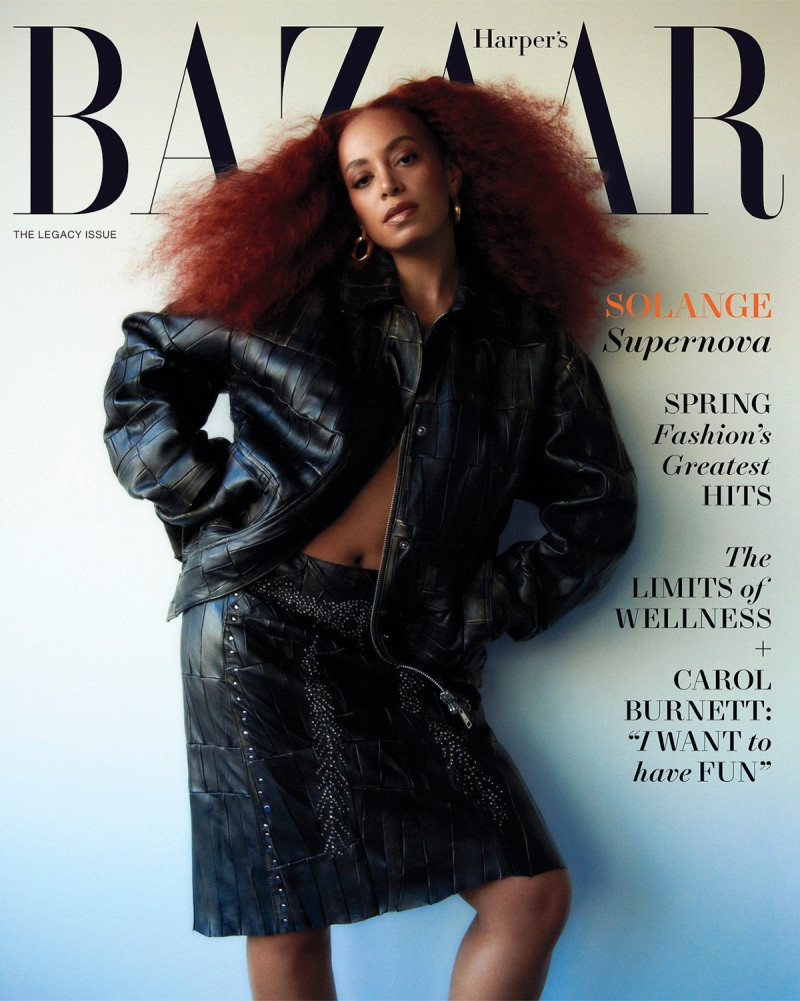 Solange Knowles featured on the Harper\'s Bazaar USA cover from March 2024