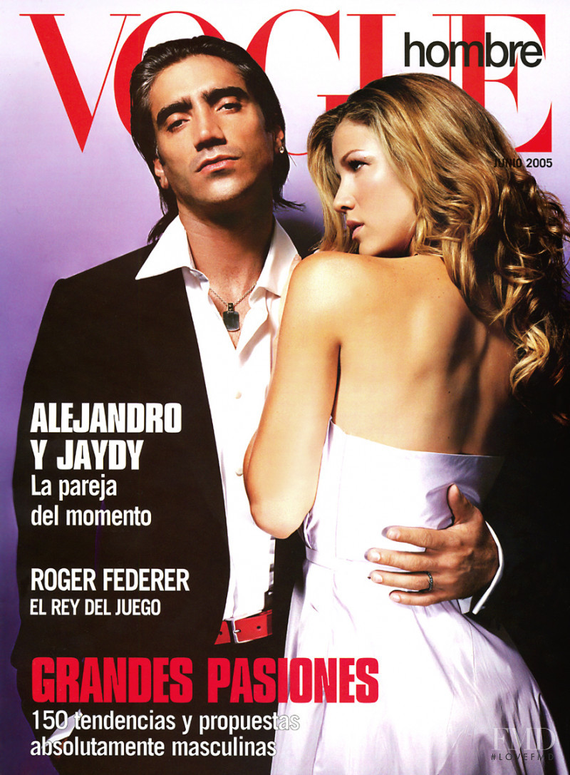 Jaydy Michel featured on the Vogue Hombre Mexico cover from June 2005