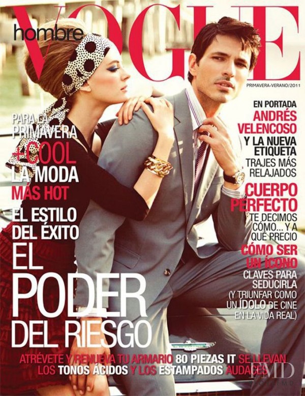 Andres Velencoso featured on the Vogue Hombre Mexico cover from March 2011