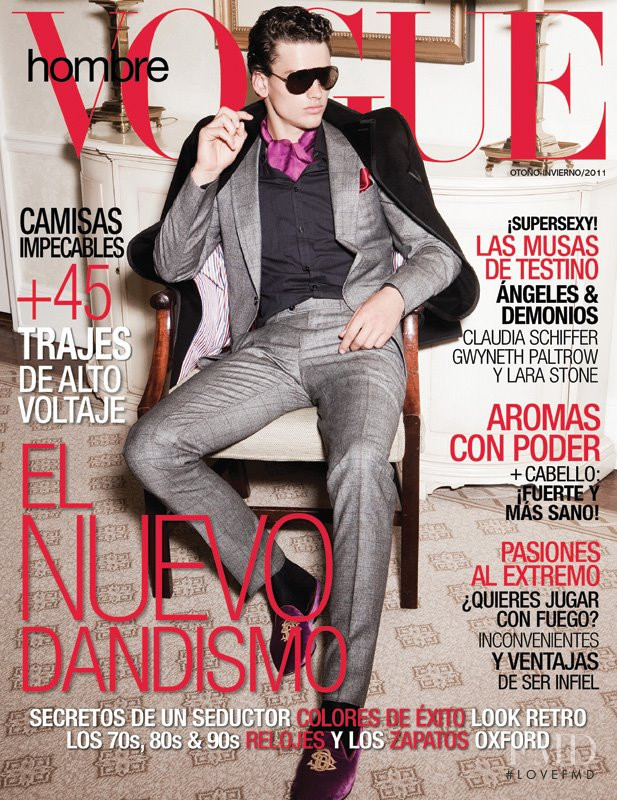Simon Nessman featured on the Vogue Hombre Mexico cover from November 2011