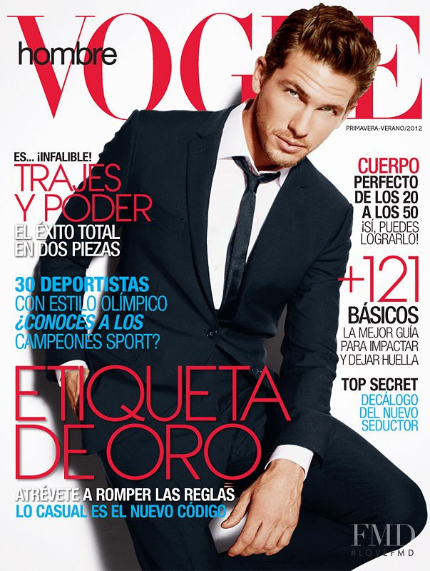 Adam Senn featured on the Vogue Hombre Mexico cover from March 2012