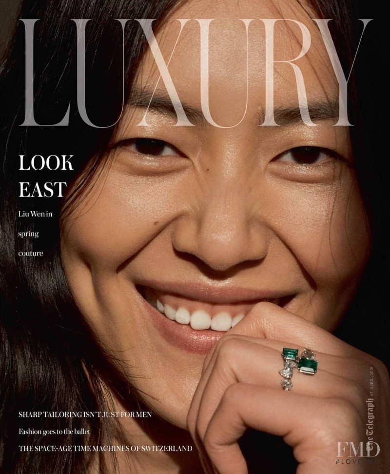 Liu Wen featured on the Telegraph Luxury  cover from April 2018