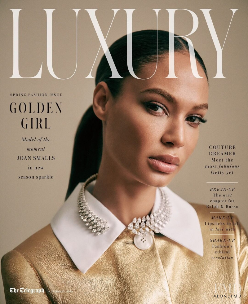 Joan Smalls featured on the Telegraph Luxury  cover from February 2020