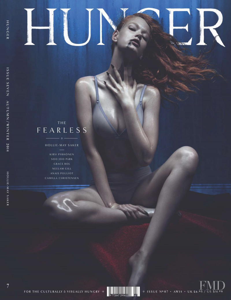 Hollie May Saker featured on the The Hunger cover from April 2014