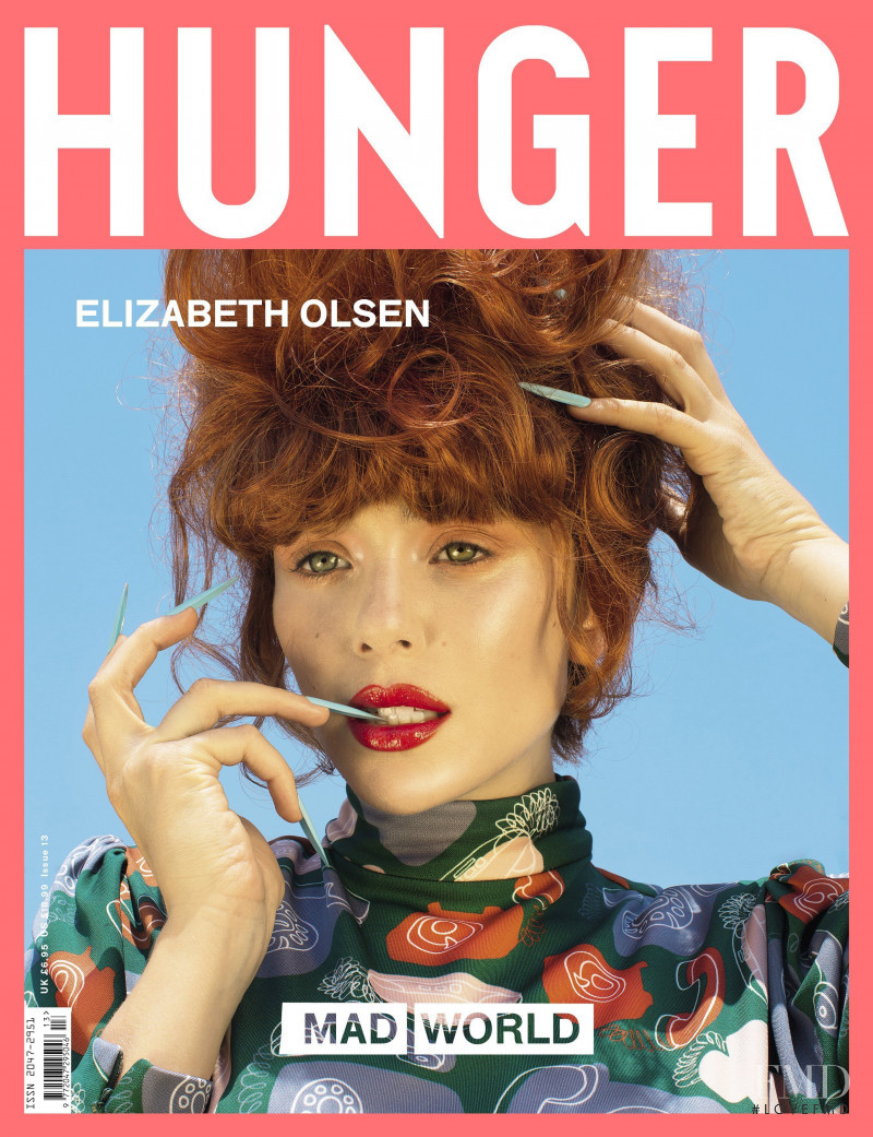 Elizabeth Olsen featured on the The Hunger cover from February 2018