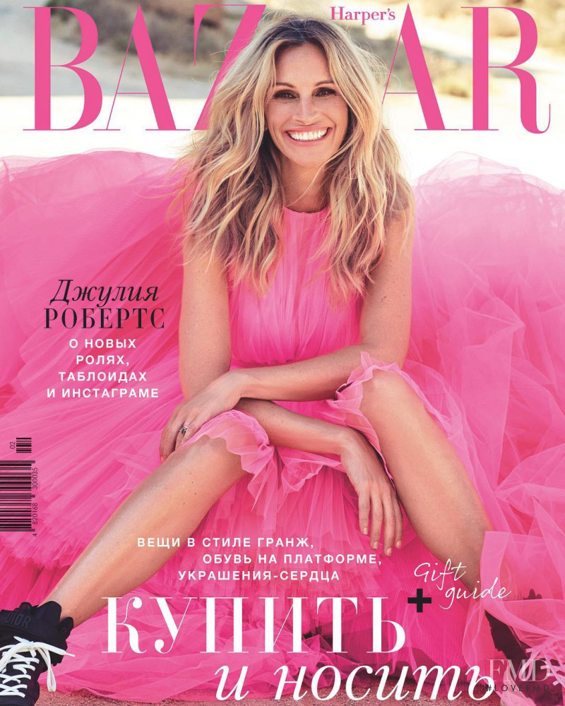 Julia Roberts featured on the Harper\'s Bazaar Ukraine cover from February 2019