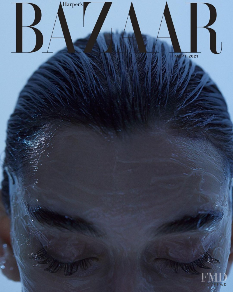 Yuliia Ratner featured on the Harper\'s Bazaar Ukraine cover from March 2021