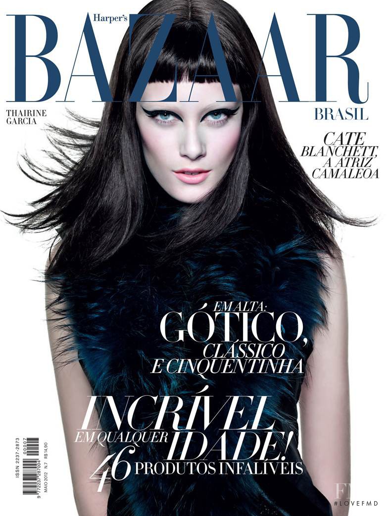 Thairine García featured on the Harper\'s Bazaar Brazil cover from May 2012