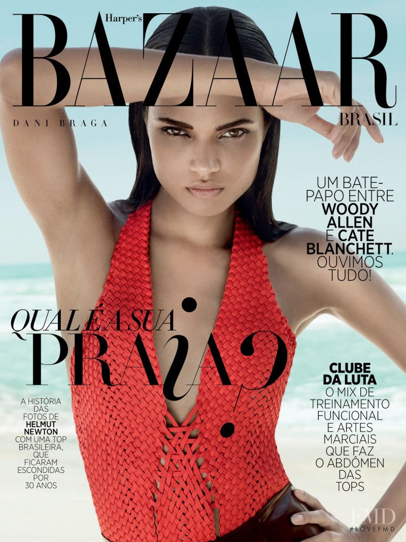 Daniela Braga featured on the Harper\'s Bazaar Brazil cover from January 2014