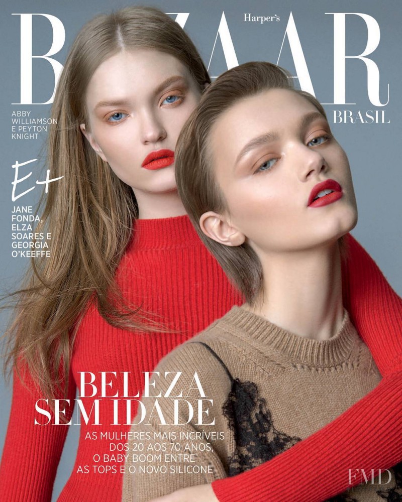 Abby Williamson, Peyton Knight featured on the Harper\'s Bazaar Brazil cover from May 2016