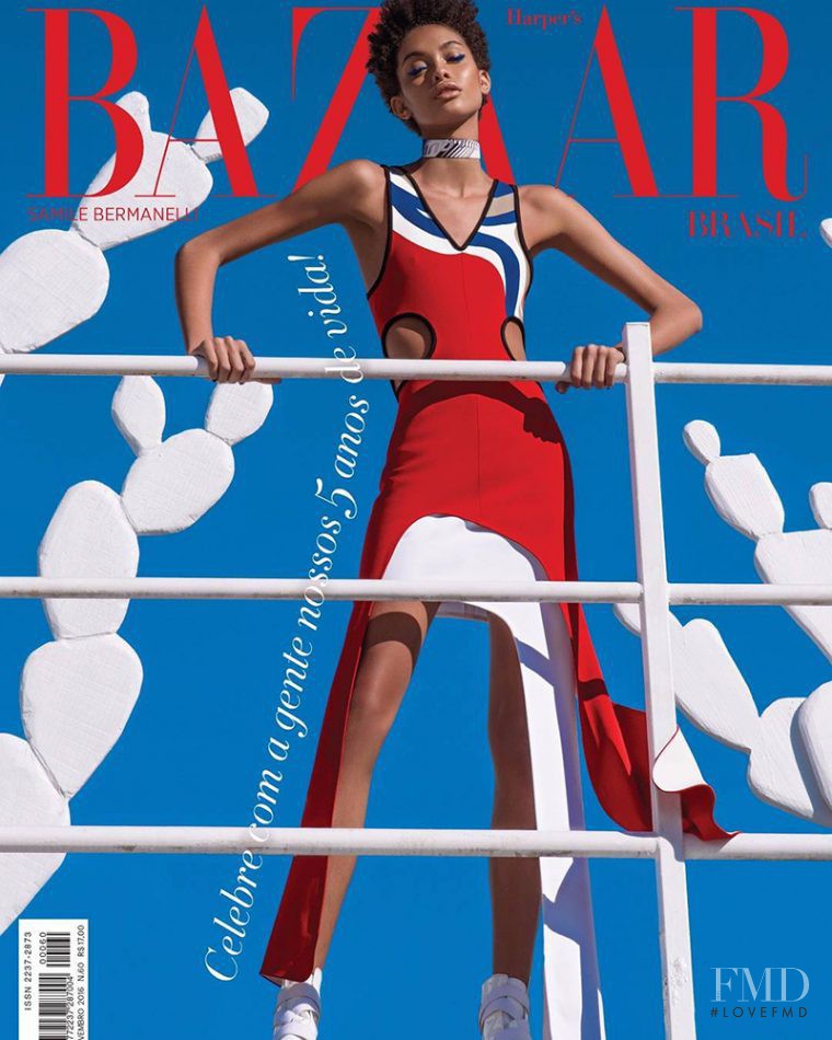 Samile Bermanelli  featured on the Harper\'s Bazaar Brazil cover from November 2016
