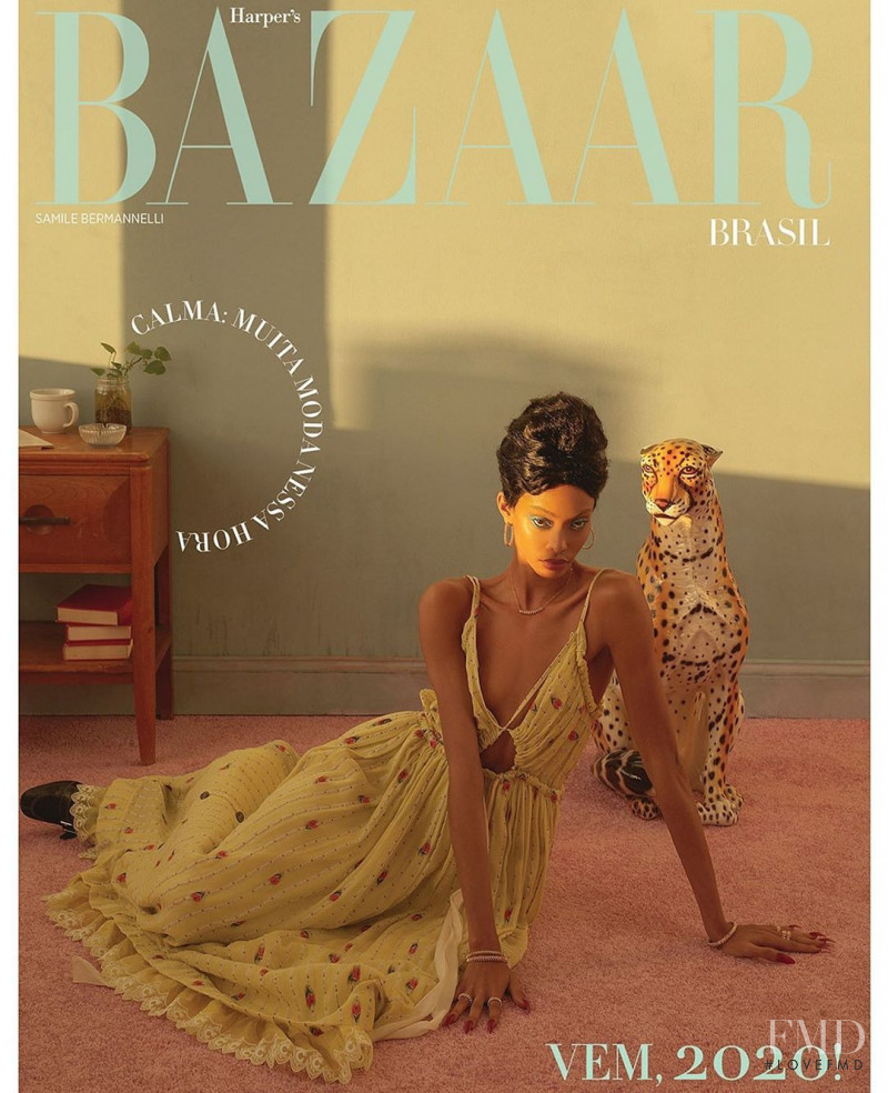 Samile Bermannelli featured on the Harper\'s Bazaar Brazil cover from December 2019